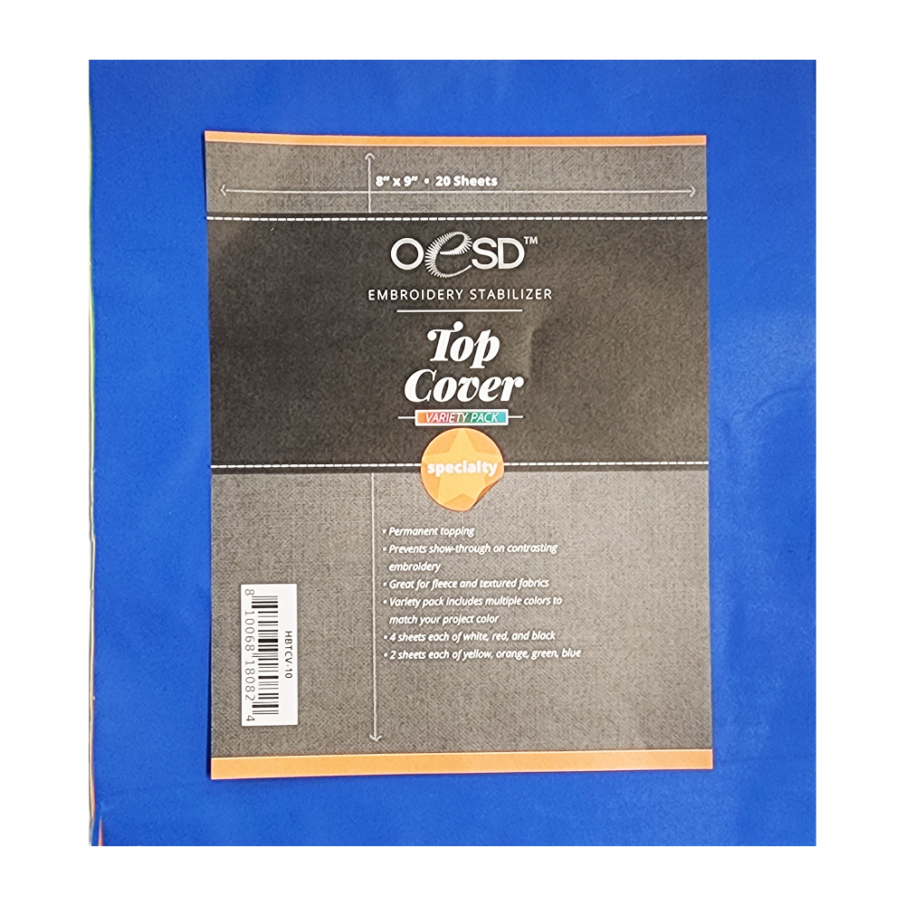 OESD Top Cover Embroidery Stabilizer - 8in x 9in - 20 Sheet/Pack
