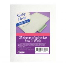 Sticky Hoop Adhesive Sew & Wash Refill Pack by DIME Designs in Machine Embroidery - 25 Sheet Pack