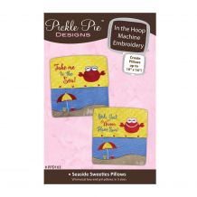 Seaside Sweeties Crab Boy & Girl Pillow In the Hoop Embroidery Designs on CD-ROM by Pickle Pie Designs