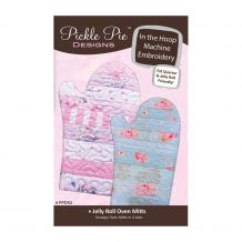 Jelly Roll Oven Mitts Embroidery Designs on CD-ROM by Pickle Pie Designs
