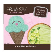 You Melt Me Trivet Embroidery Designs on CD-ROM by Pickle Pie Designs