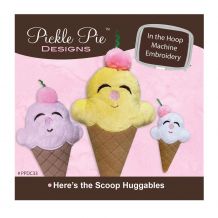 Here's the Scoop Huggables In the Hoop Embroidery Designs on CD-ROM by Pickle Pie Designs