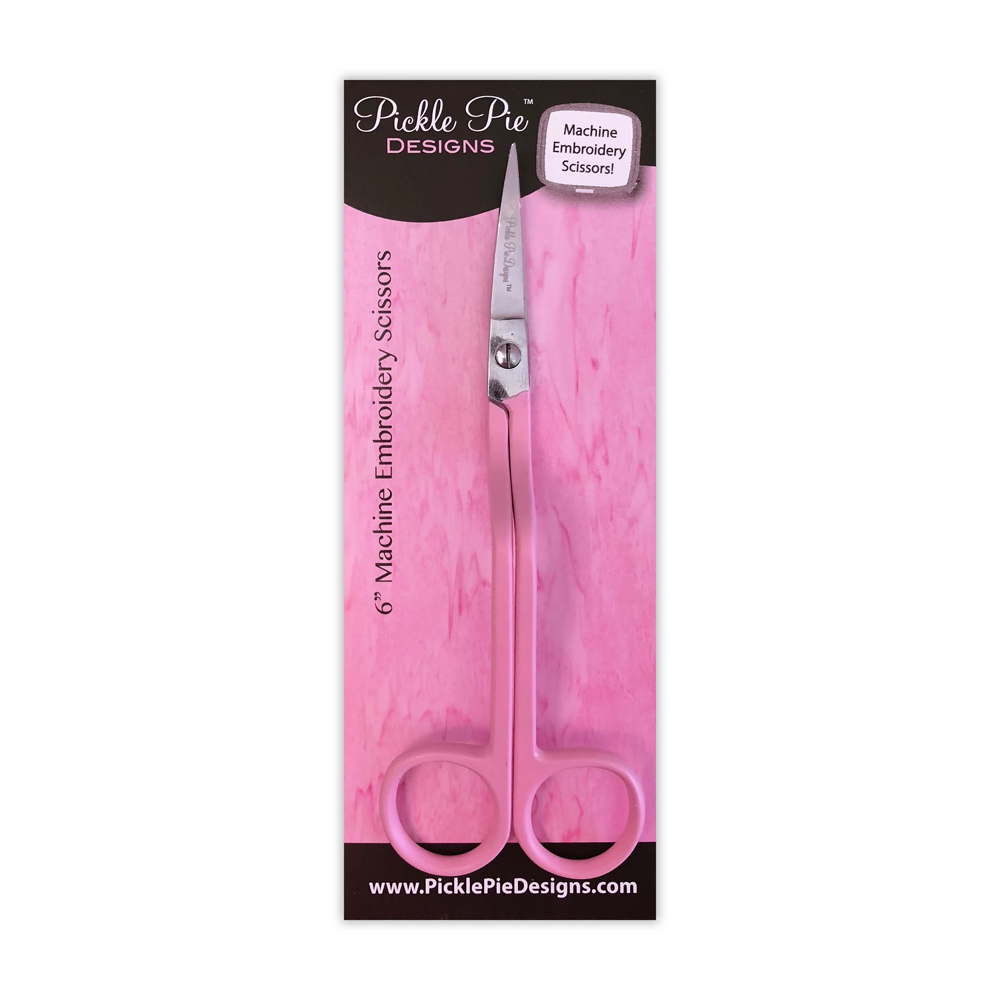 Pickle Pie Designs Curved 6in Machine Embroidery Scissors