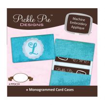 Monogrammed Card Cases Embroidery Designs on CD-ROM by Pickle Pie Designs