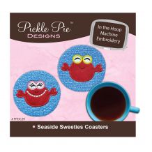Seaside Sweeties Coaster Embroidery Designs on CD-ROM by Pickle Pie Designs