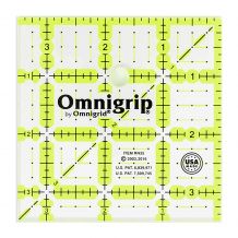 Omnigrip Non Slip Ruler 3-1/2" Square