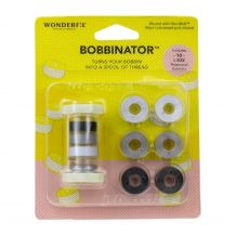 Bobbinator - Includes 10 - L Size Pre-Wound 80wt DecoBob Bobbins - Grey Palette
