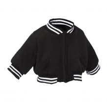 Bearwear Varsity Letterman Jacket - Black with Black Sleeves