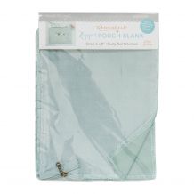 Velveteen Zipper Pouch Blank in Dusty Teal by Kimberbell - Small 6" x 8" KDKB235