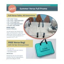 Sew Steady Clear Acrylic Portable Table - FULL VERSA TABLE - 27in x 29in - INCLUDES A FREE BAG