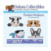 Pocket Peekers Embroidery Designs by Dakota Collectibles CD-ROM + INSTANT DOWNLOAD 970835
