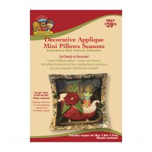 Decorative Applique Mini Pillows Seasons Embroidery Designs by Dakota Collectibles CD-ROM + INSTANT DOWNLOAD F70857