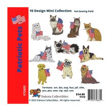 Patriotic Pets Embroidery Designs by Dakota Collectibles CD-ROM + INSTANT DOWNLOAD 970885