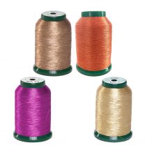 KingStar Metallic Embroidery Thread - 1000m Spools - 4 Color Fall Quartet