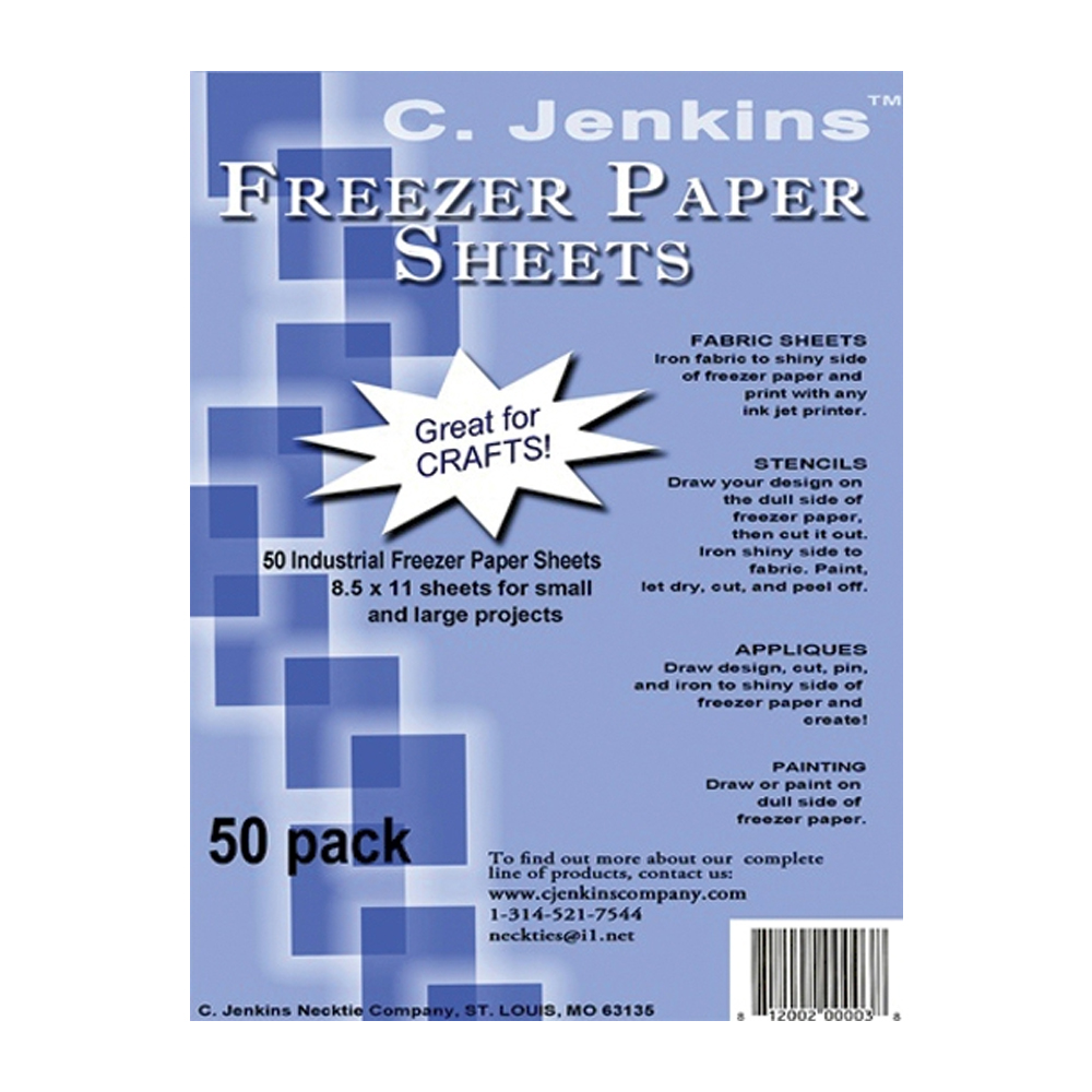 C. Jenkins - Freezer Paper Sheets - 8-1/2"x11 - 50/sheet Pack