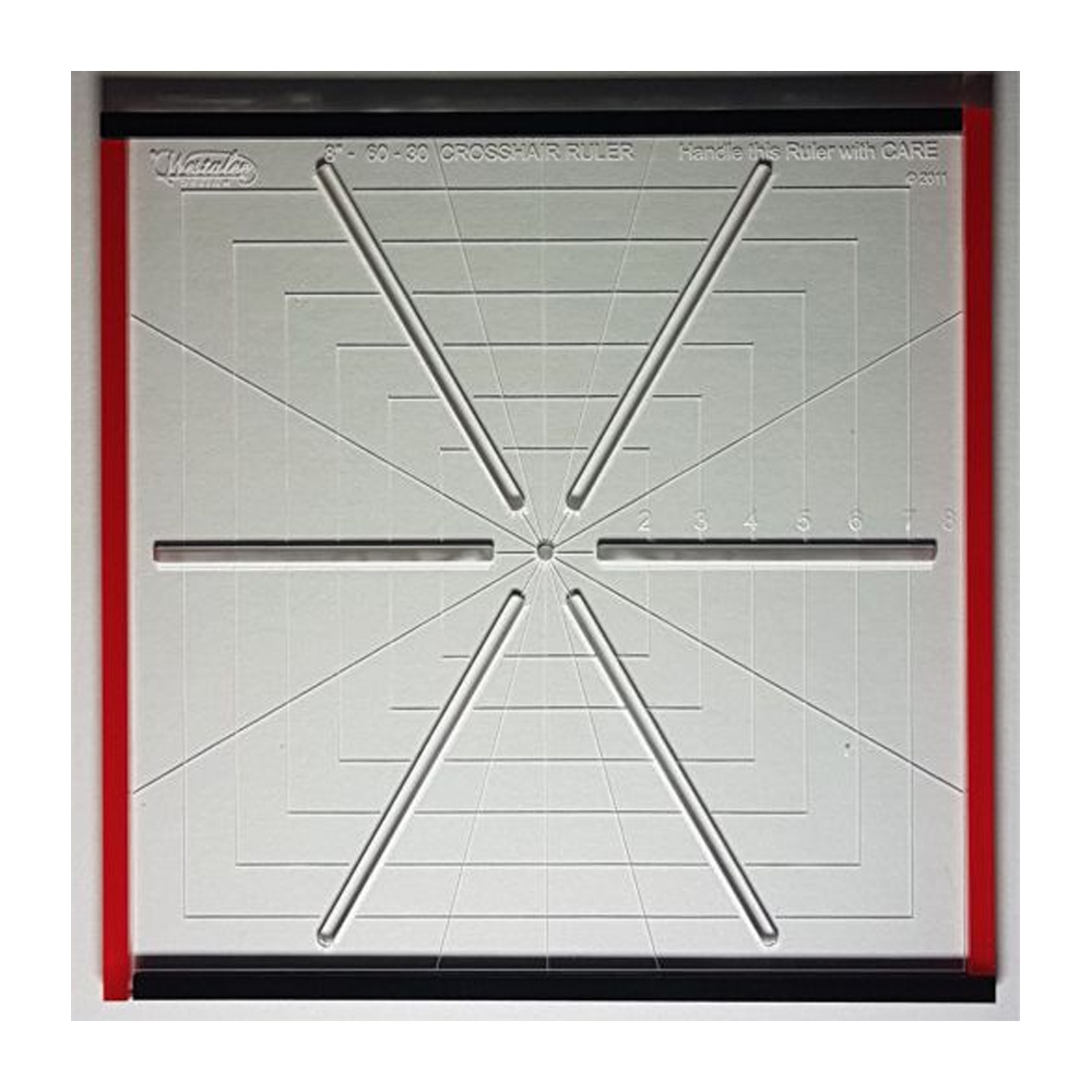 Westalee Design - Crosshair Ruler - 8.5" - 6-Point