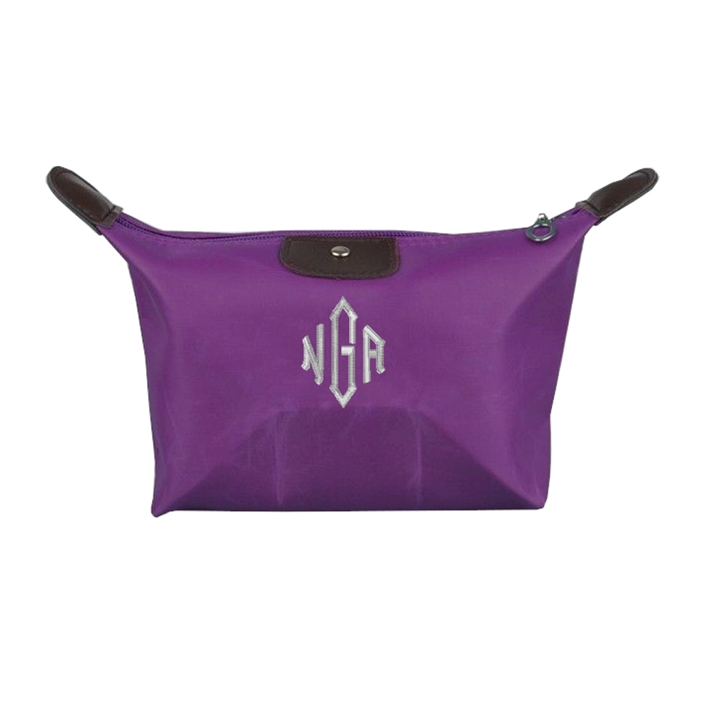 Microfiber Cosmetic Bag Embroidery Blanks - PURPLE - CLOSEOUT