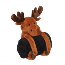 Embroider Buddy - Blankey Hugger Plush Toy and 45" x 61" Blanket Set - Moose