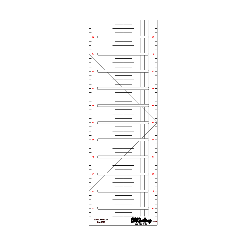 DM Quilting by Donna McCauley - Basic Marking Ruler Tool - 4" x 12"