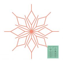 Westalee Design - Spin-E-Fex Diamond Shape Snowflake 1 - 2-piece Template Set