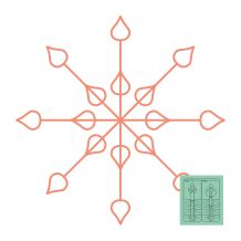 Westalee Design - Spin-E-Fex Teardrop Snowflake 4 - 2-piece Template Set
