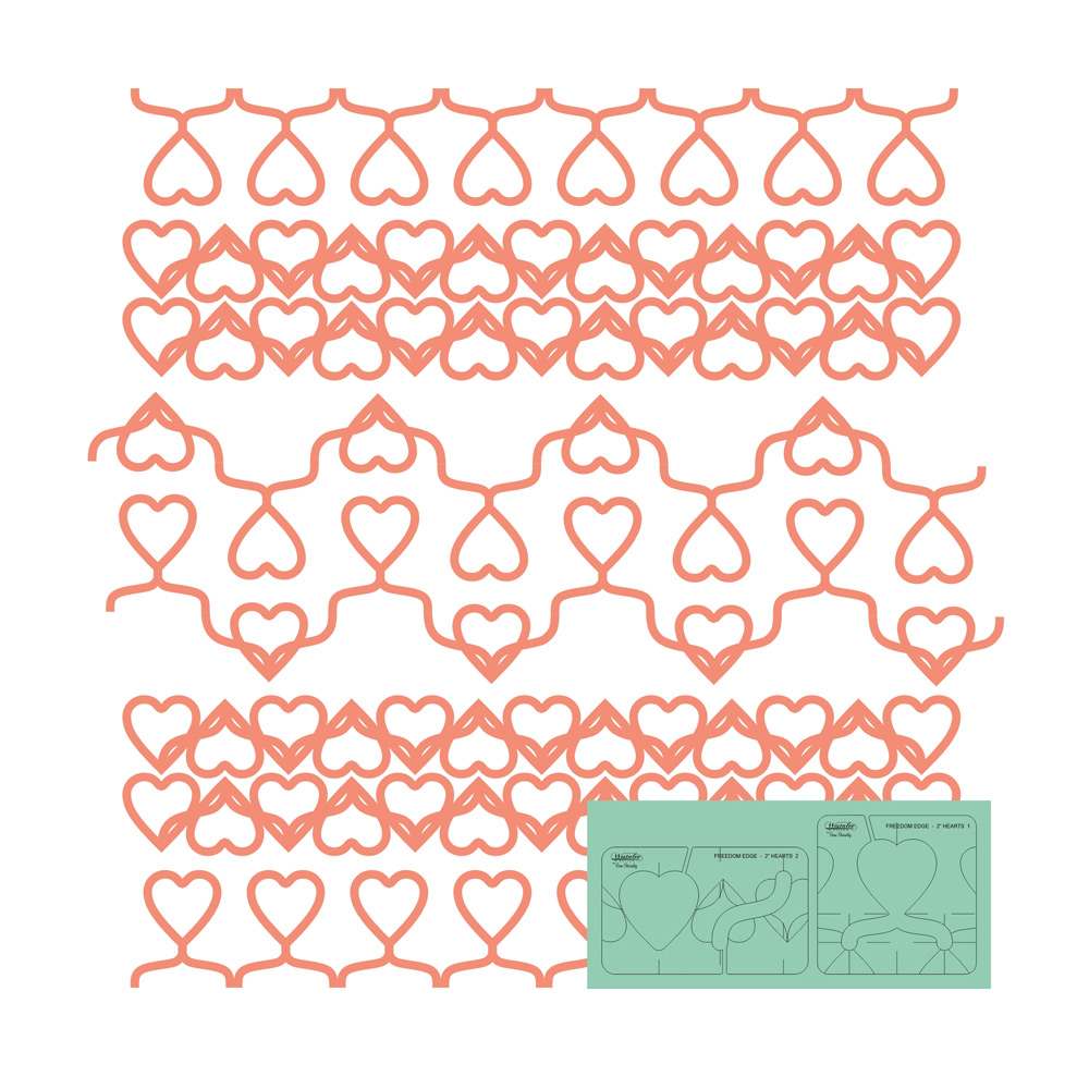 Westalee Design - Freedom Edge Heart - 2-piece Template Set