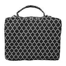 The Coral Palms Bible Cover with Zipper Closure - BLACK QUATREFOIL - CLOSEOUT