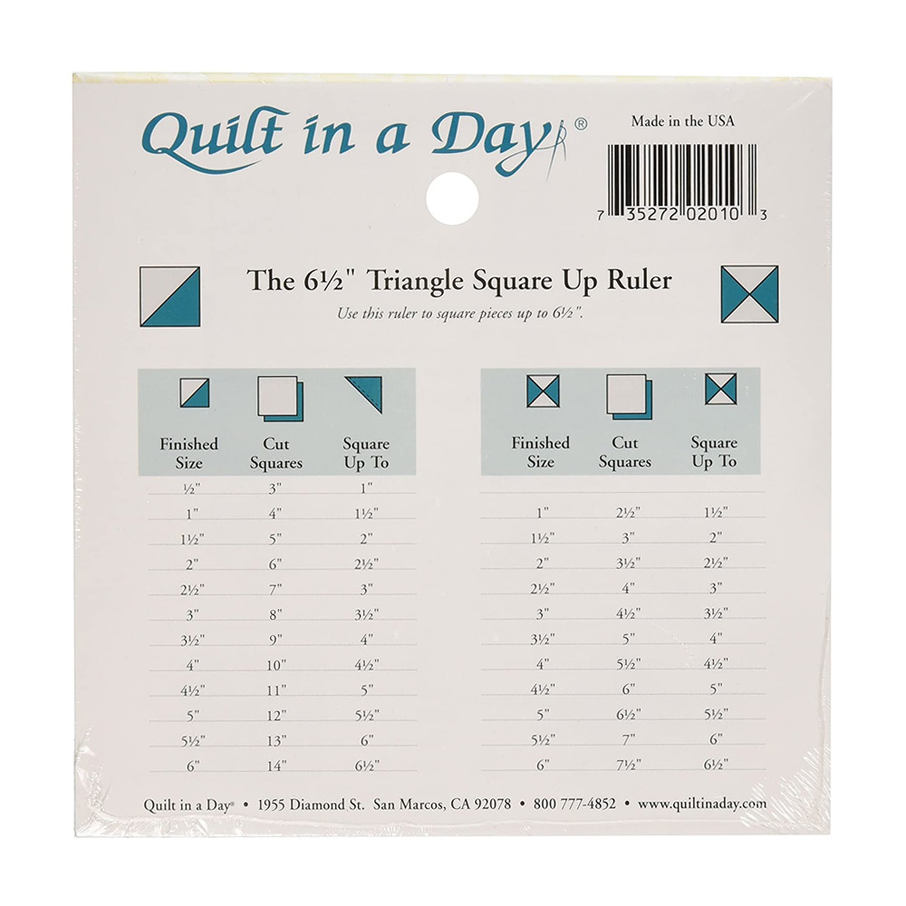 Quilt In A Day - Square Up Ruler - 6-1/2" 
