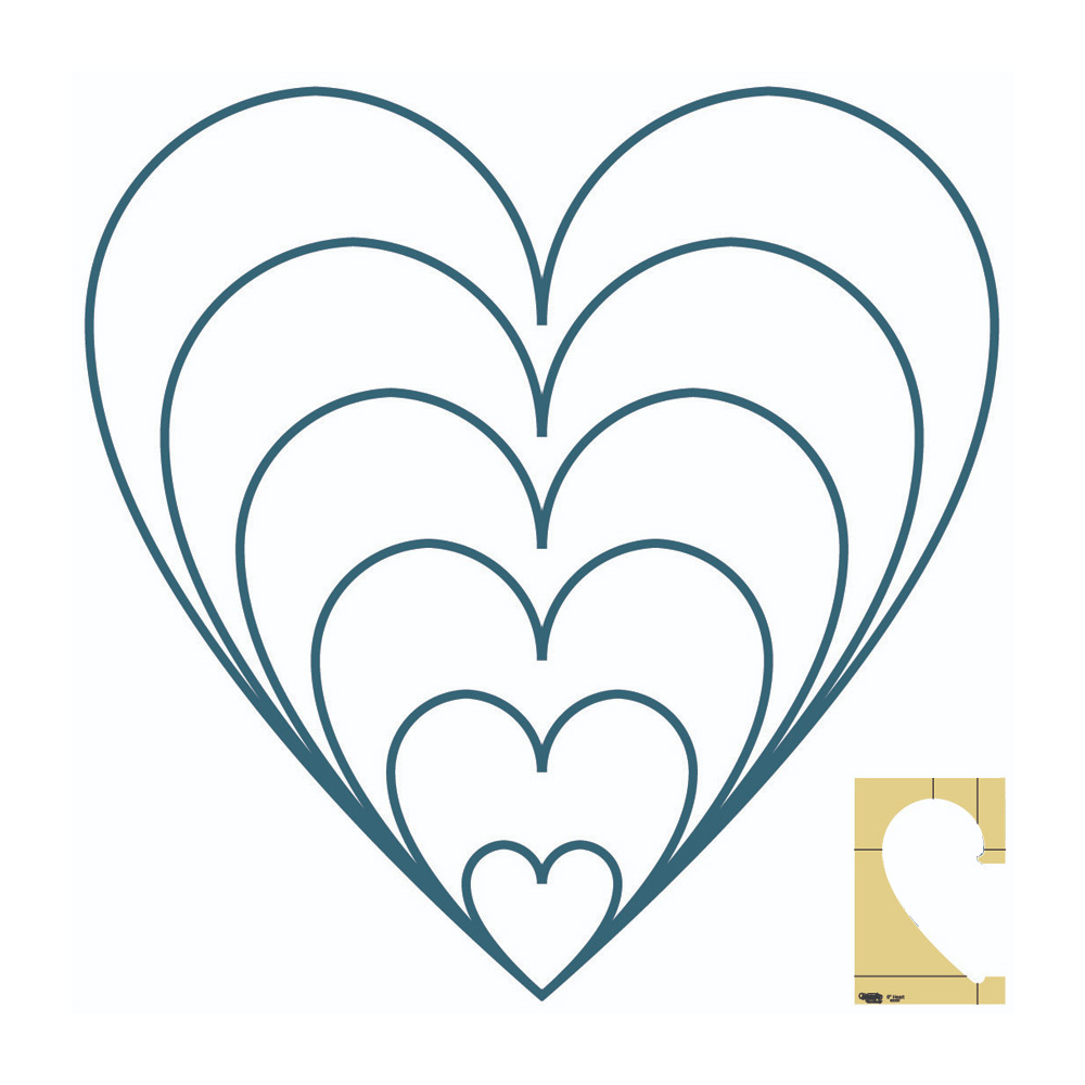 Westalee Design - Heart Template - Size 6"