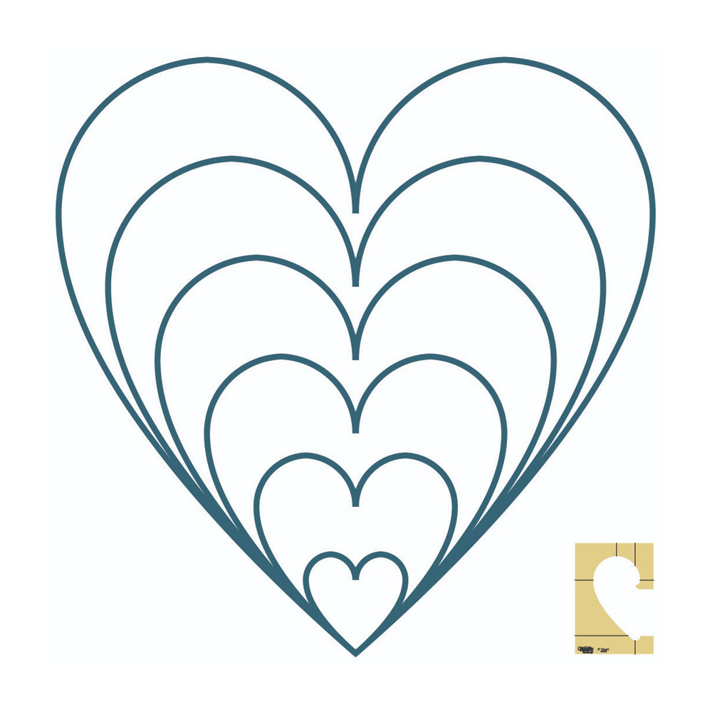 Westalee Design - Heart Template - Size 4"