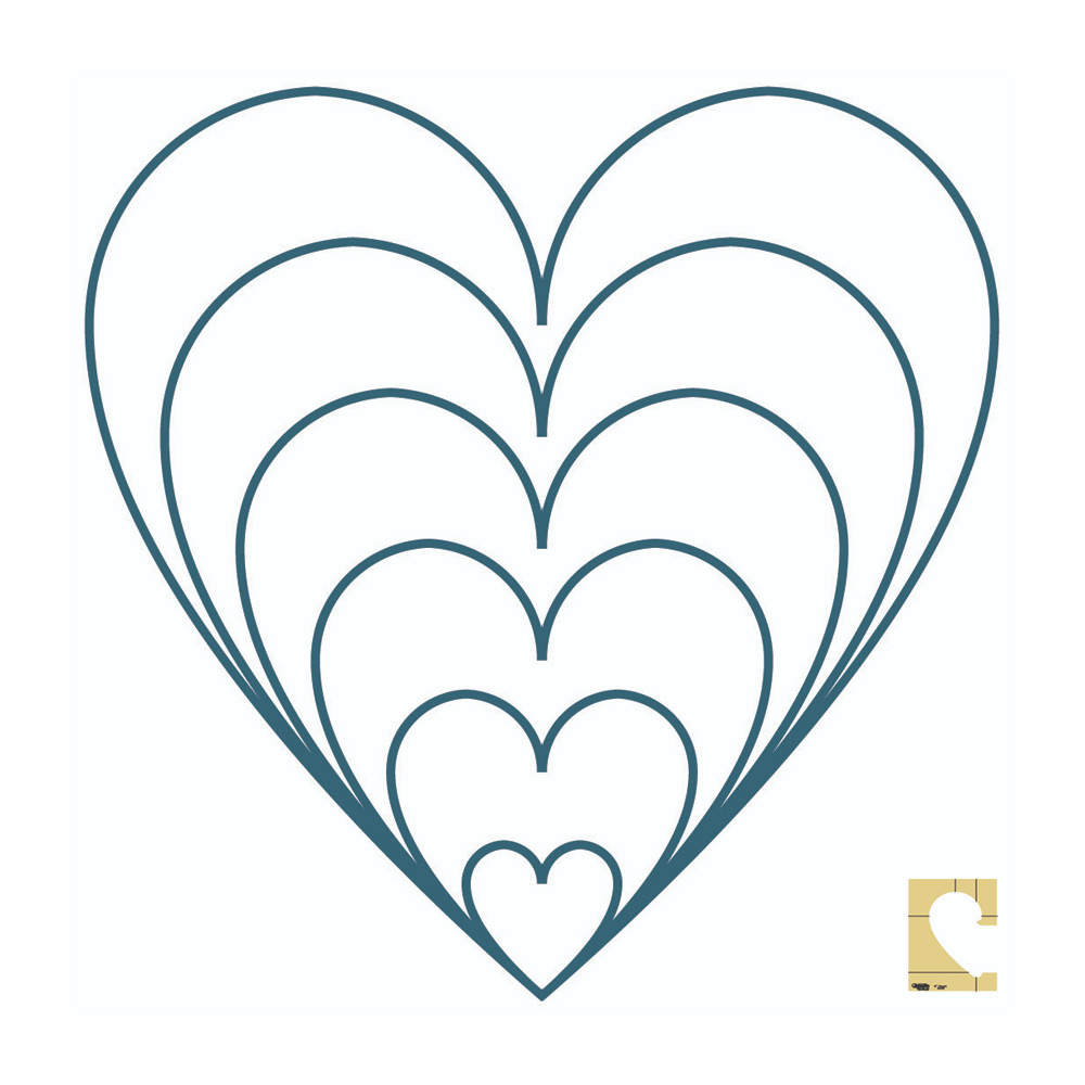 Westalee Design - Heart Template - Size 2"