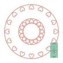 Westalee Design - Strand of Hearts Template - Size 6.5" & 7.5"