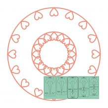 Westalee Design - Strand of Hearts Template - 5-piece Set