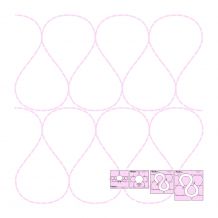DM Quilting by Donna McCauley - Ribbon Candy 4-piece Template Set - Includes Sizes 1" - 2" - 3" and 4"