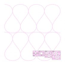 DM Quilting by Donna McCauley - Ribbon Candy 4-piece Template Set - Includes Sizes 1" - 2" - 3" and 4"