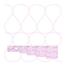 DM Quilting by Donna McCauley - Ribbon Candy 6-piece Template Set - Includes Sizes 1" - 2" - 3" - 4" - 5" and 6"
