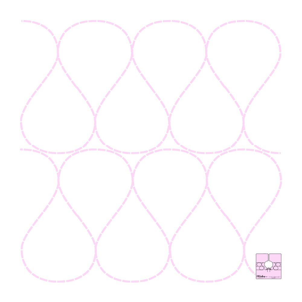 DM Quilting by Donna McCauley - Ribbon Candy Template - Size 1"