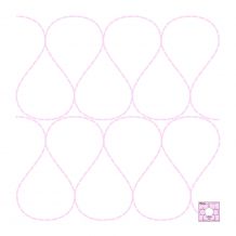 DM Quilting by Donna McCauley - Ribbon Candy Template - Size 2"