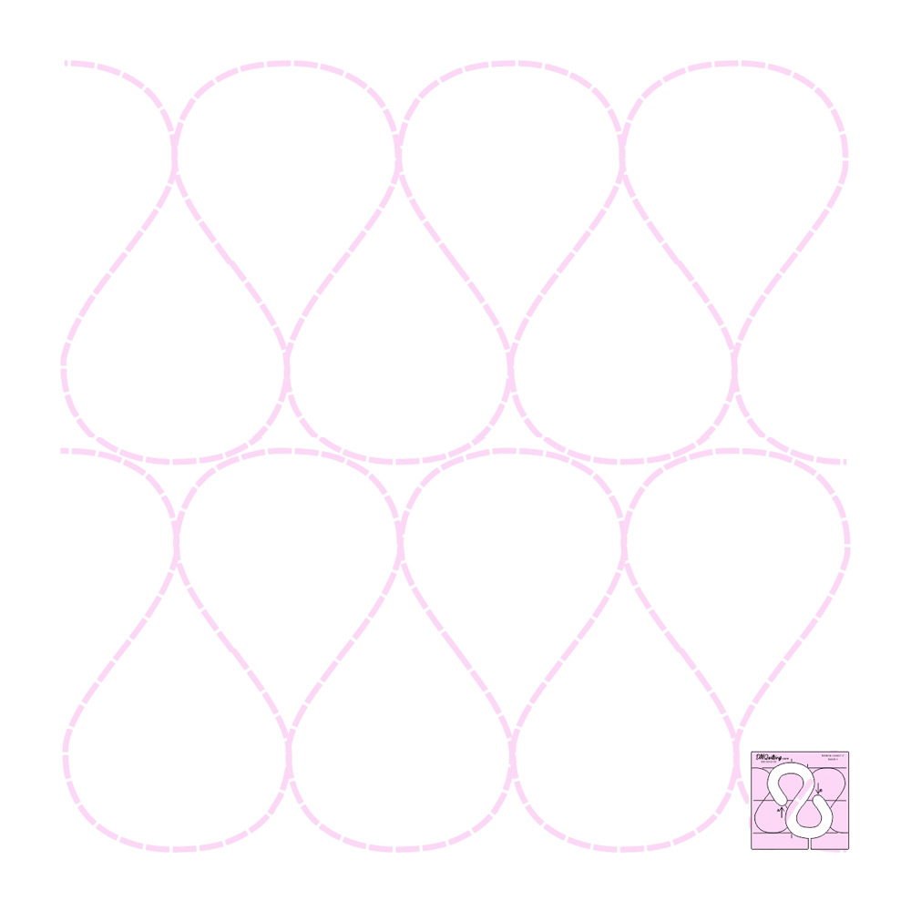 DM Quilting by Donna McCauley - Ribbon Candy Template - Size 3"