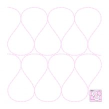DM Quilting by Donna McCauley - Ribbon Candy Template - Size 3"