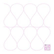 DM Quilting by Donna McCauley - Ribbon Candy Template - Size 3"