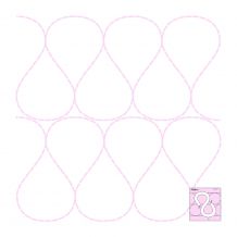 DM Quilting by Donna McCauley - Ribbon Candy Template - Size 4"