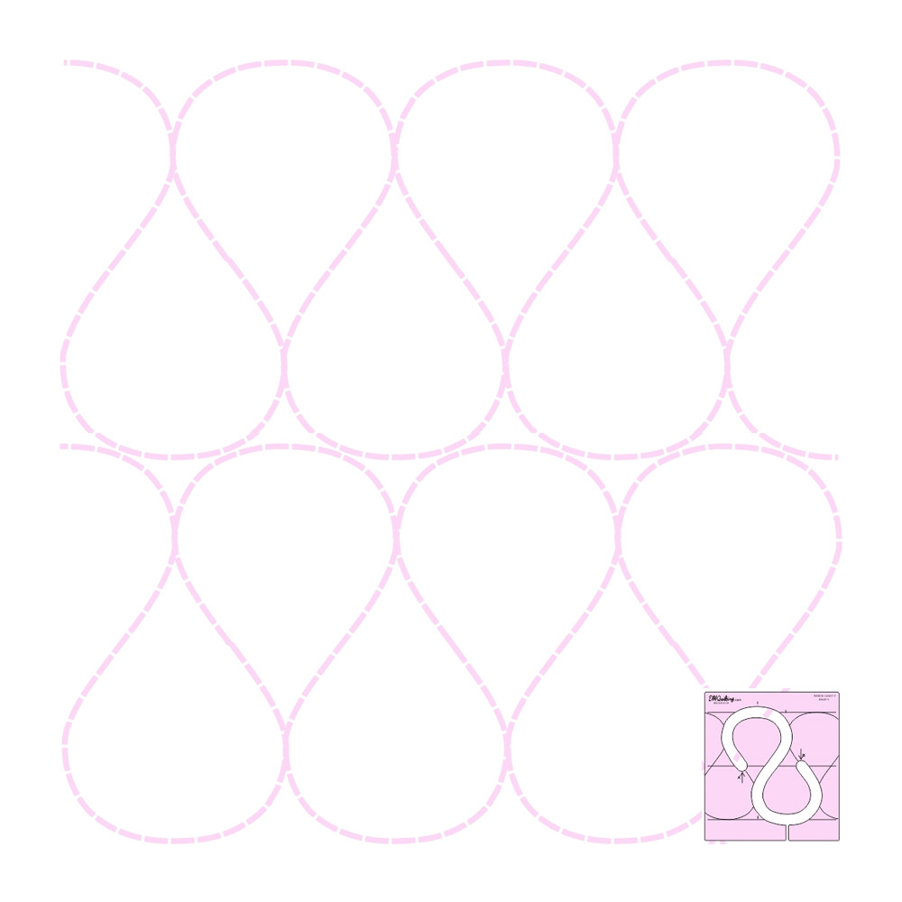 DM Quilting by Donna McCauley - Ribbon Candy Template - Size 5"