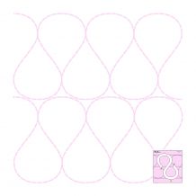 DM Quilting by Donna McCauley - Ribbon Candy Template - Size 5"