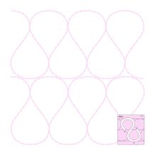 DM Quilting by Donna McCauley - Ribbon Candy Template - Size 6"