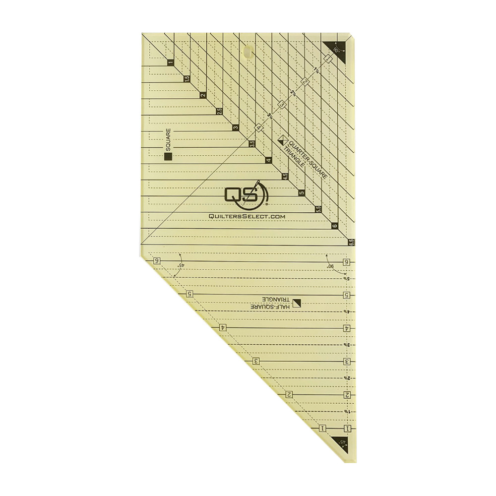 Quilters Select - 3n1 Half-Square and Triangle Combo Non-Slip Ruler