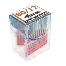 DIME Embroidery Needles by Triumph - Ceramic 80/12 Sharp Point HAX1 LE EBBR - 20 Pack