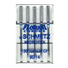 Floriani Chrome by Schmetz - 90/14 Microtex Needles - 130/705 H-M CF - 5 Needle Pack