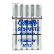 Floriani Chrome by Schmetz - 80/12 Metallic Needles - 130 MET CF - 5 Needle Pack