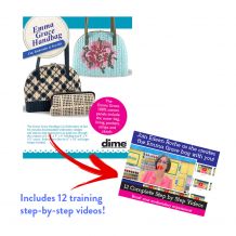 DIME Designs in Machine Embroidery - Emma Grace Cut & Sew Handbag™ Kit - Floral & Tartan + Video Education Bundle